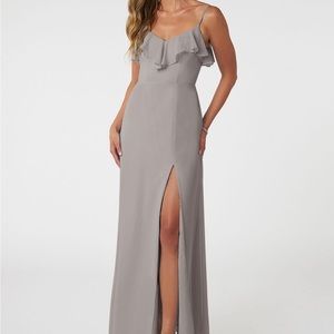 NWT Azazie Natalia Bridesmaid Dress in Silver size A4
